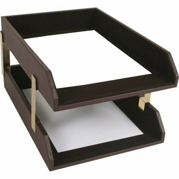 Dacasso Letter Trays, Gold Posts, Legal, 15inx10-1/4inx8-1/2in, BK DACA3421